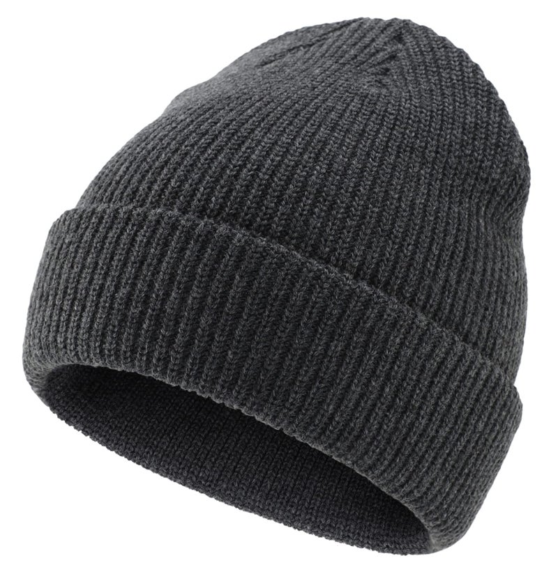 Connectyle Classic Men's Warm Winter Hats Acrylic Knit Cuff Beanie Cap Daily Beanie Hat (Charcoal) ,Medium - Image 2